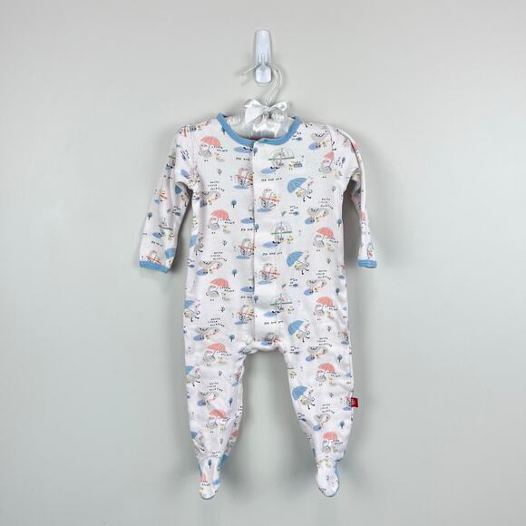 Magnetic Me Little Duckling Organic Cotton Footie 6-9 Months - Picture 1 of 8